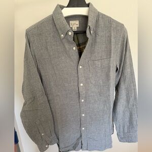 J. Crew Men's Heather Gray Button-Down Shirt